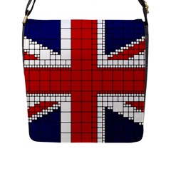 Union Jack Flag Uk Patriotic Flap Messenger Bag (L) 