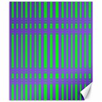 Bright Green Purple Stripes Pattern Canvas 8  x 10  8.15 x9.66  Canvas - 1