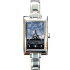 Eiffel Tower France Landmark Rectangle Italian Charm Watch by Celenk