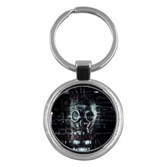 Gas Mask Contamination Contaminated Key Chains (round)  by Celenk