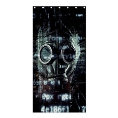 Gas Mask Contamination Contaminated Shower Curtain 36  X 72  (stall)  by Celenk