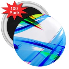 Lines Vibrations Wave Pattern 3  Magnets (100 pack)