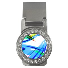 Lines Vibrations Wave Pattern Money Clips (CZ) 