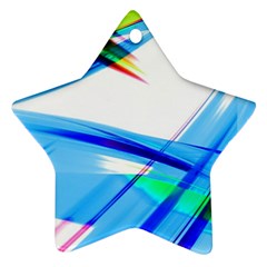 Lines Vibrations Wave Pattern Star Ornament (Two Sides)