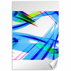 Lines Vibrations Wave Pattern Canvas 20  x 30  