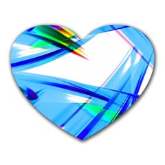 Lines Vibrations Wave Pattern Heart Mousepads