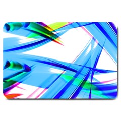 Lines Vibrations Wave Pattern Large Doormat 