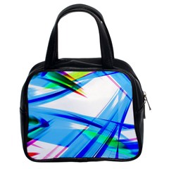 Lines Vibrations Wave Pattern Classic Handbags (2 Sides)