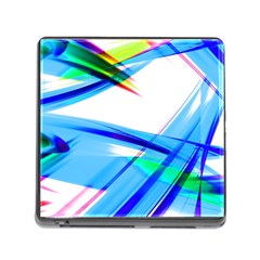 Lines Vibrations Wave Pattern Memory Card Reader (Square)