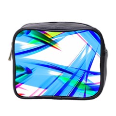 Lines Vibrations Wave Pattern Mini Toiletries Bag 2-Side