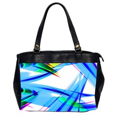 Lines Vibrations Wave Pattern Office Handbags (2 Sides) 