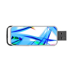 Lines Vibrations Wave Pattern Portable USB Flash (One Side)