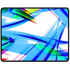 Lines Vibrations Wave Pattern Double Sided Fleece Blanket (Medium) 