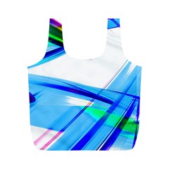 Lines Vibrations Wave Pattern Full Print Recycle Bags (M) 