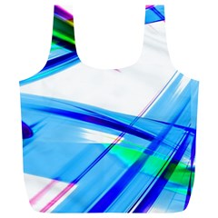 Lines Vibrations Wave Pattern Full Print Recycle Bags (L) 