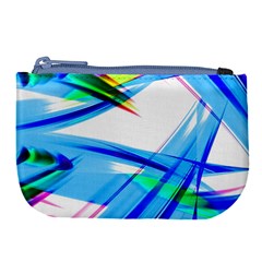 Lines Vibrations Wave Pattern Large Coin Purse