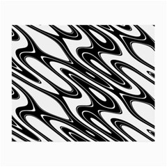 Black And White Wave Abstract Small Glasses Cloth by Celenk