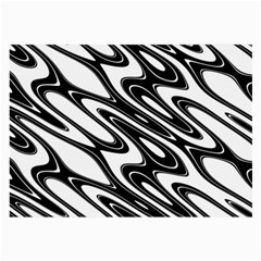 Black And White Wave Abstract Large Glasses Cloth by Celenk