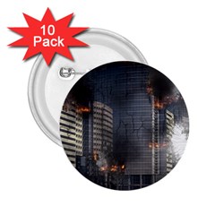 Destruction Apocalypse War Disaster 2 25  Buttons (10 Pack)  by Celenk