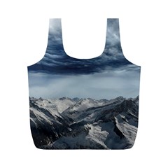Mountain Landscape Sky Snow Full Print Recycle Bags (m)  by Celenk