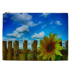 Sunflower Summer Sunny Nature Cosmetic Bag (xxl)  by Celenk