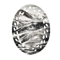 Mountains Winter Landscape Nature Ornament (oval Filigree)