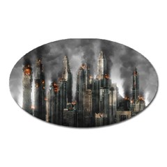 Armageddon Disaster Destruction War Oval Magnet