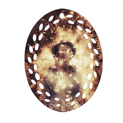 Science Fiction Teleportation Ornament (oval Filigree) by Celenk