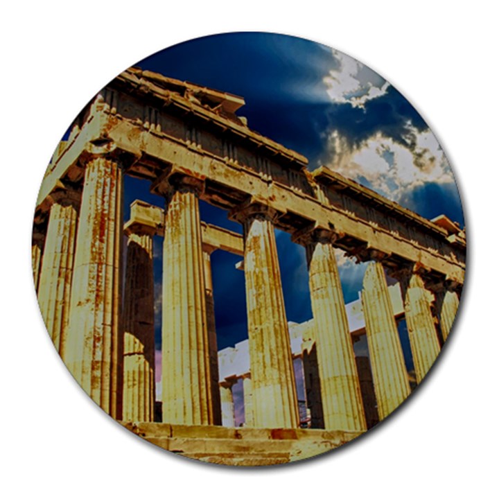Athens Greece Ancient Architecture Round Mousepads