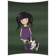 Dolly Girl And Dog Back Support Cushion by Valentinaart