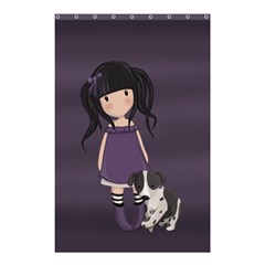 Dolly Girl And Dog Shower Curtain 48  X 72  (small)  by Valentinaart
