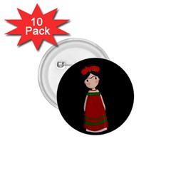 Frida Kahlo Doll 1 75  Buttons (10 Pack) by Valentinaart