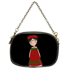 Frida Kahlo Doll Chain Purses (one Side)  by Valentinaart