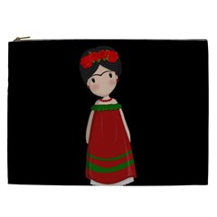 Frida Kahlo Doll Cosmetic Bag (xxl) 
