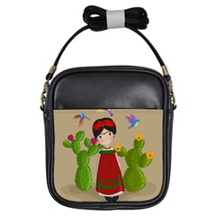 Frida Kahlo Doll Girls Sling Bags by Valentinaart