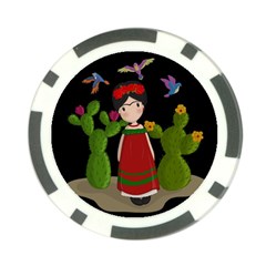 Frida Kahlo Doll Poker Chip Card Guard (10 Pack) by Valentinaart