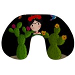 Frida Kahlo doll Travel Neck Pillows Back