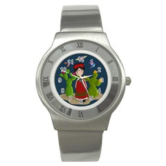 Frida Kahlo Doll Stainless Steel Watch by Valentinaart