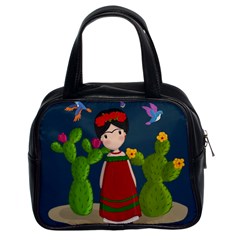 Frida Kahlo Doll Classic Handbags (2 Sides) by Valentinaart