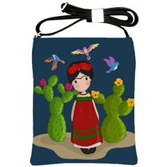 Frida Kahlo Doll Shoulder Sling Bags by Valentinaart