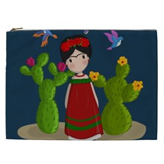 Frida Kahlo Doll Cosmetic Bag (xxl) 