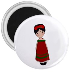 Frida Kahlo Doll 3  Magnets by Valentinaart