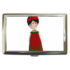 Frida Kahlo Doll Cigarette Money Cases by Valentinaart