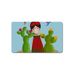 Frida Kahlo Doll Magnet (name Card) by Valentinaart