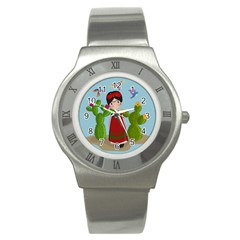 Frida Kahlo Doll Stainless Steel Watch by Valentinaart