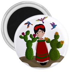 Frida Kahlo Doll 3  Magnets by Valentinaart