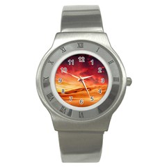 Desert Sand Dune Landscape Nature Stainless Steel Watch by Celenk