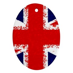 Union Jack London Flag Uk Oval Ornament (two Sides) by Celenk