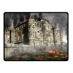 Castle Ruin Attack Destruction Double Sided Fleece Blanket (small)  by Celenk