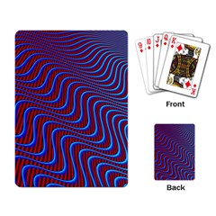 Wave Pattern Background Curves Playing Card by Celenk